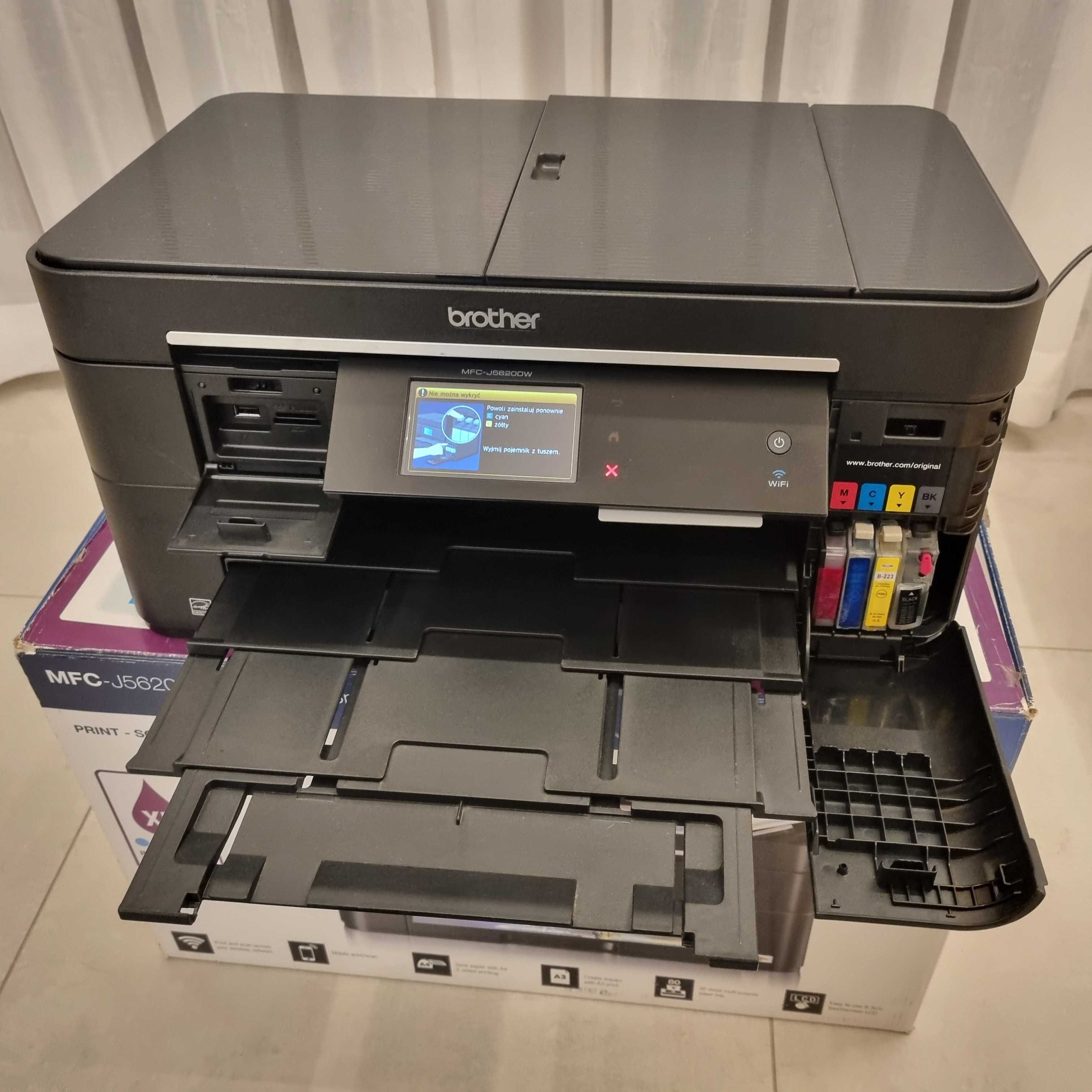 Drukarka wielofunkcyjna Brother MFC-J5620DW druk kolorowy, podajnik,A3
