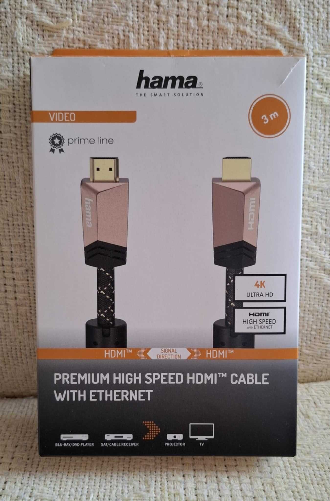 Kabel Hdmi Hama Premium 3 metry 4K