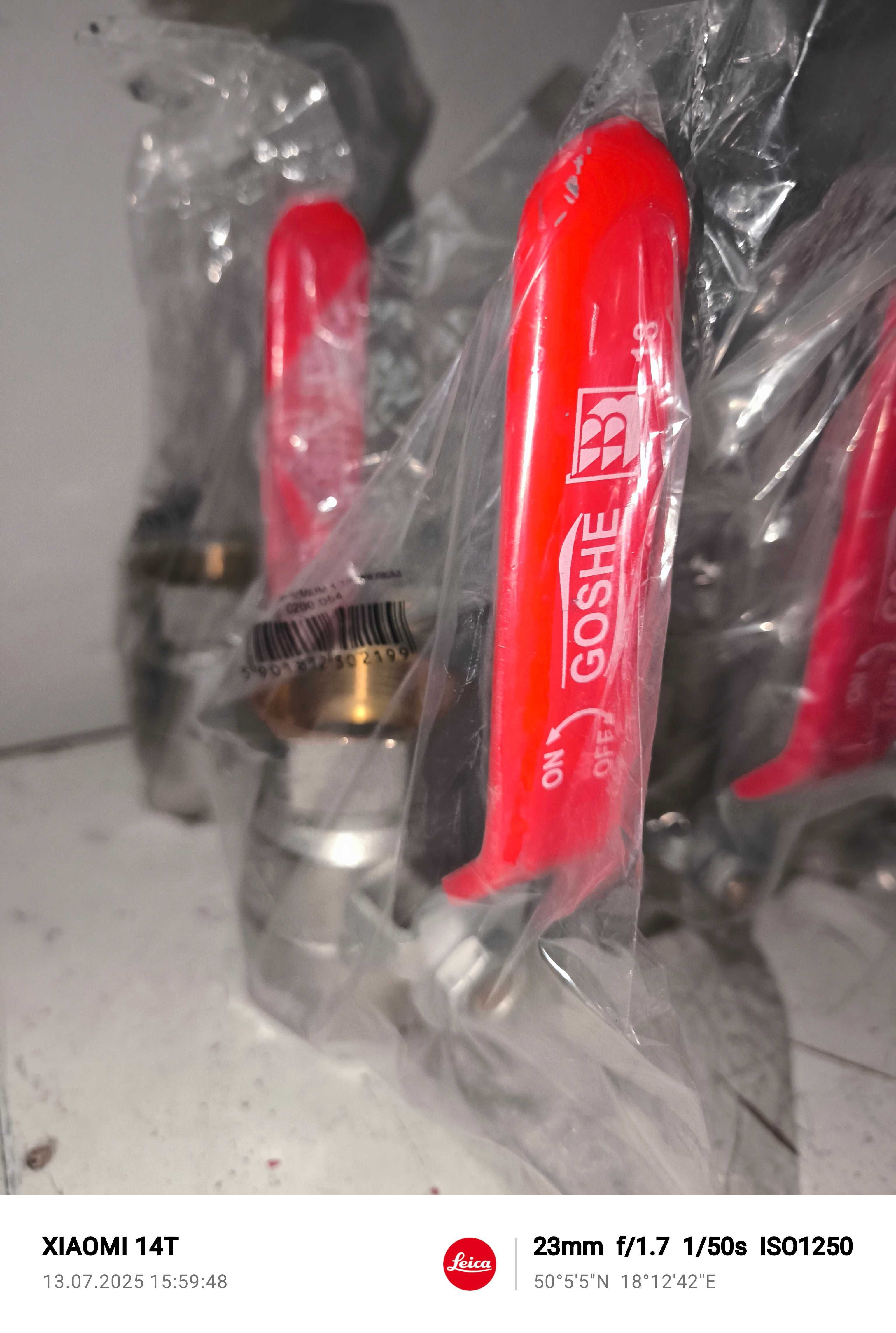 Zawory kulowe wodne 36sztuk Goshe 1/2"-1"-5/4"-1,5",2"