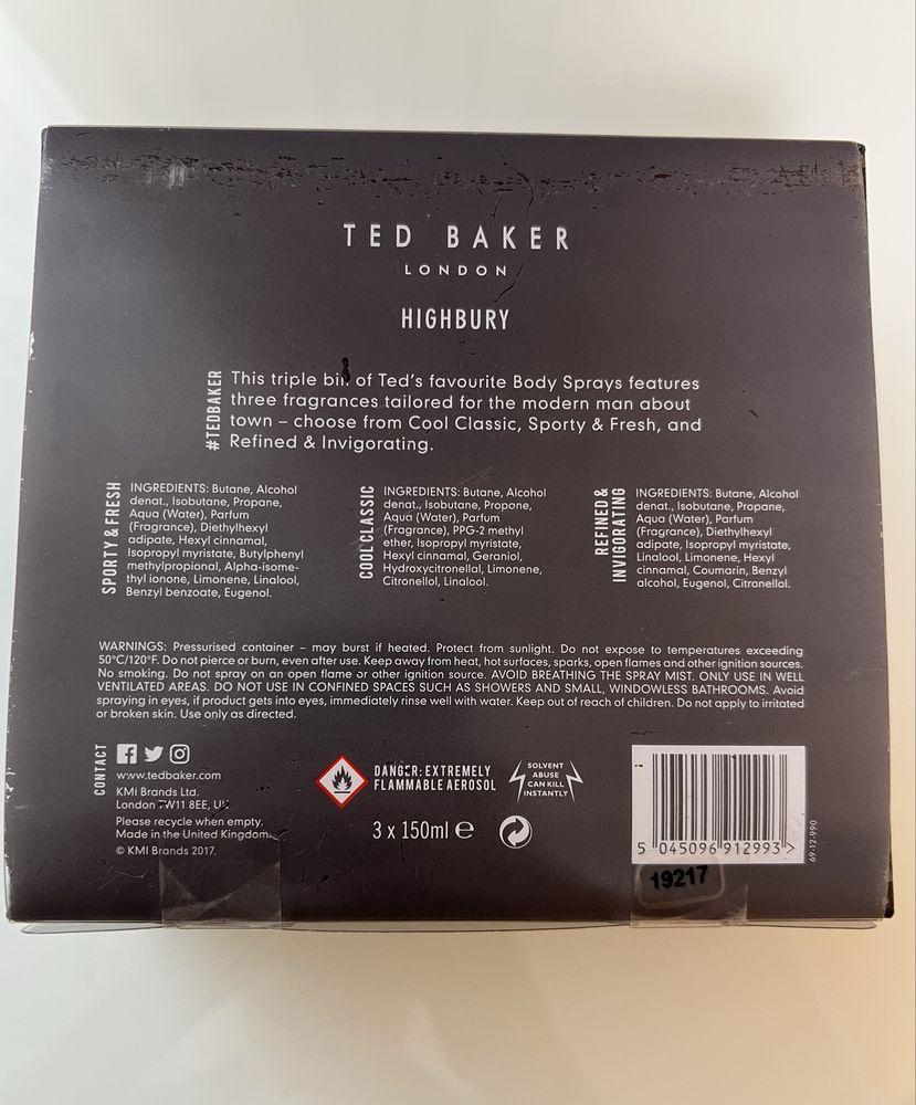 Чоловічий набір Спреїв  для тіла Ted Baker