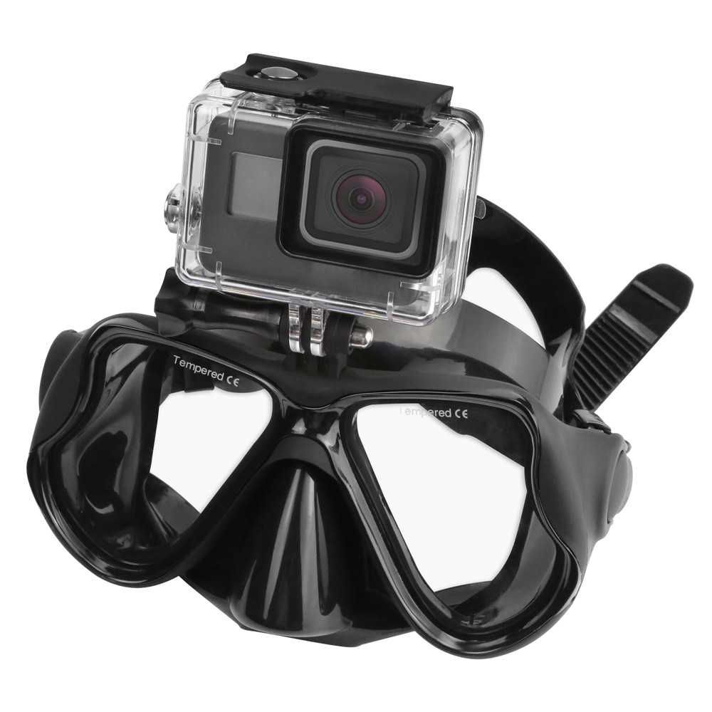 Маска с кофром для дайвинга снорклинга с креплением GoPro и футляром