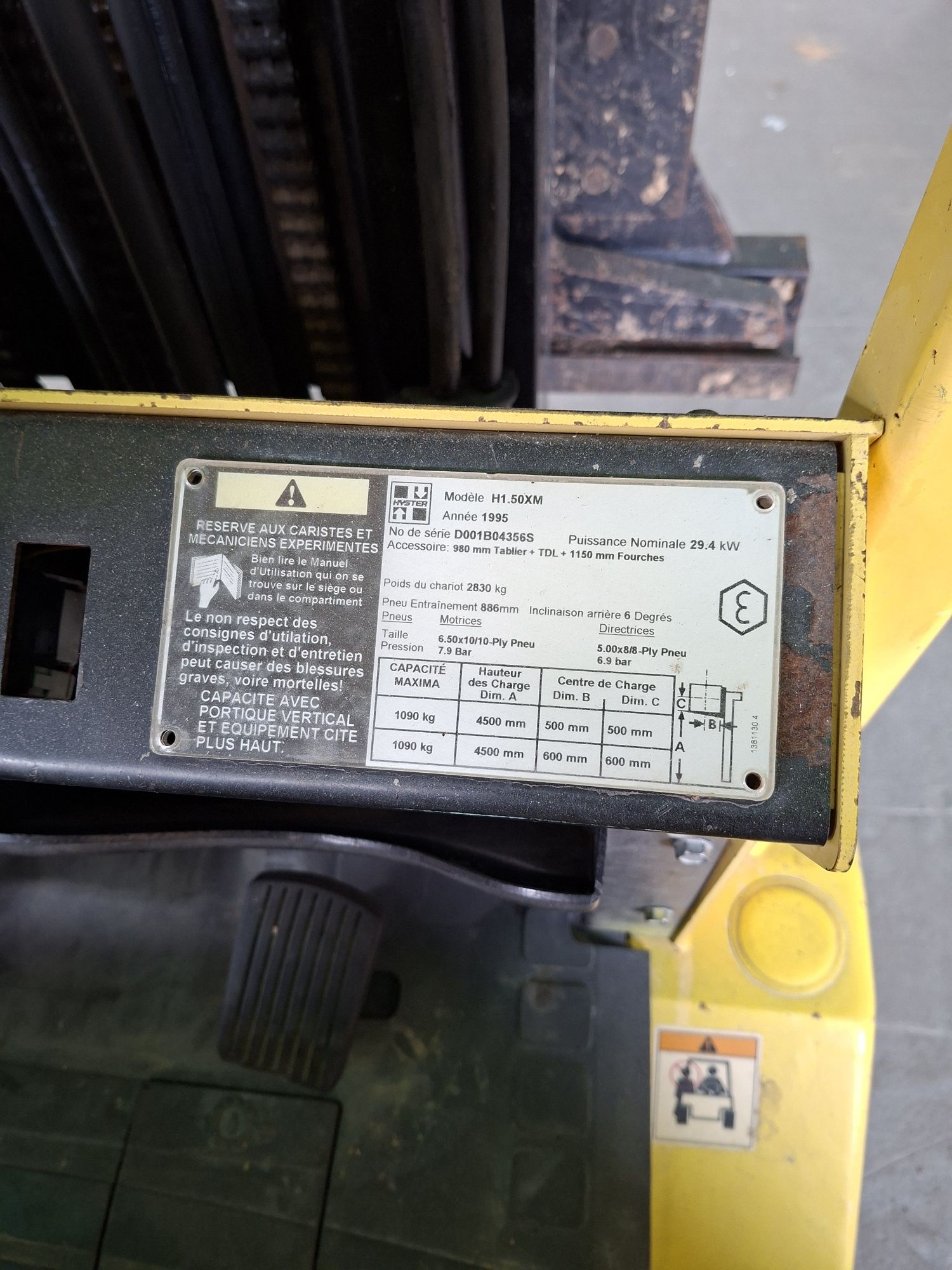 Wózek widłowy Hyster 1.50