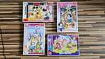 4x zestaw puzzle trefl 160 elementów Enchantimals myszka Minnie księżn