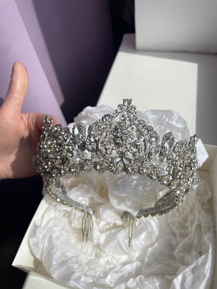 Весільна діадема корона нареченої Adely accessories