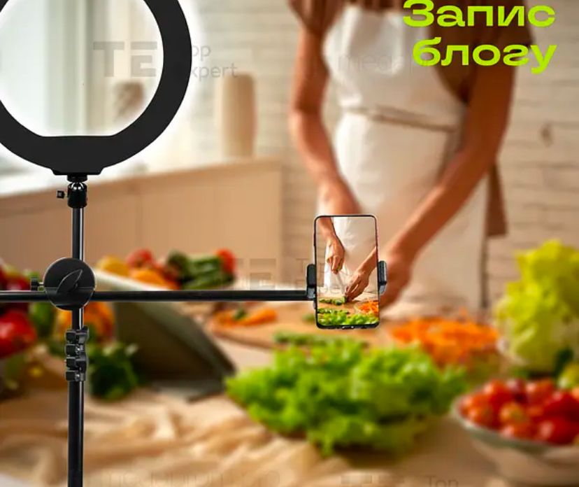 Комплект штатив журавль с держателем для телефона предметной съемки