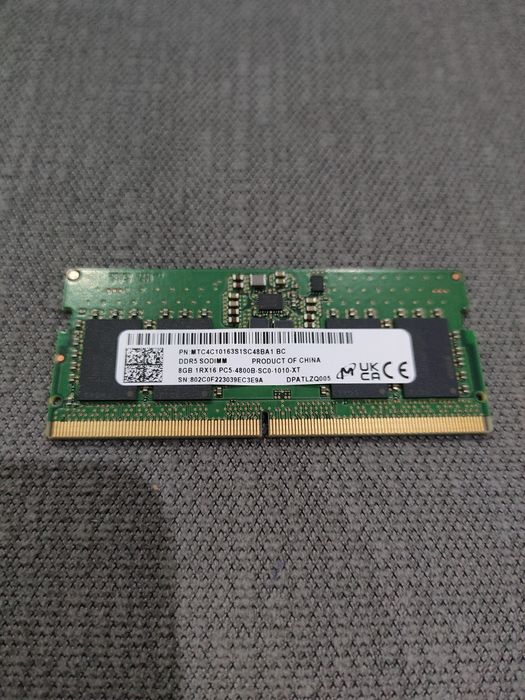 Pamięć RAM DDR5 Micron MTC4C10163S1SC48BA1 BC 8 GB