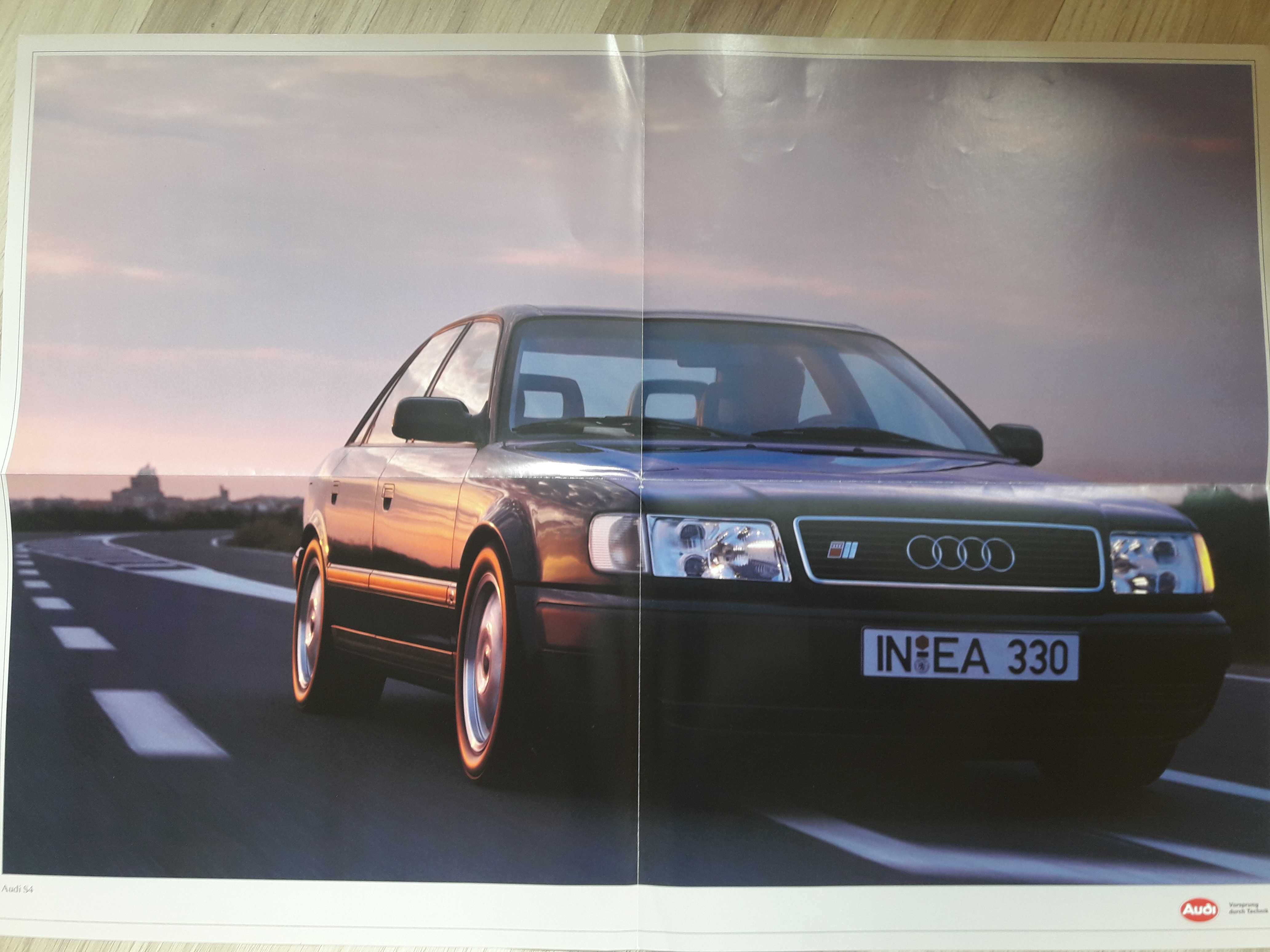 Plakat Audi S4 z 1992 roku