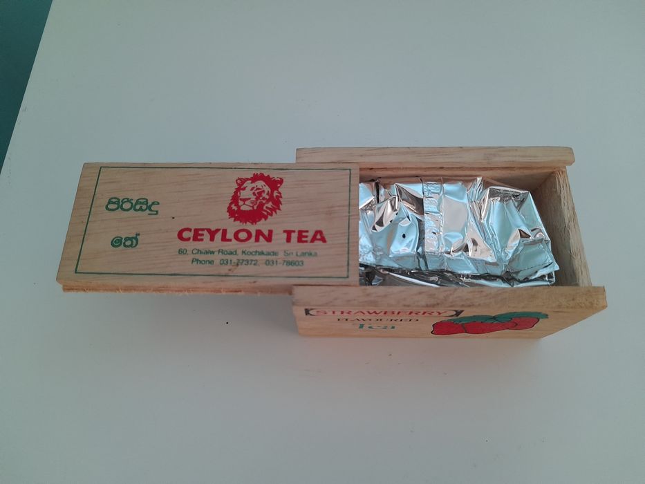 Caixa de chá vintage