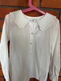 Biała bluzka dziewczęca 100% bawełna  Reserved r.134