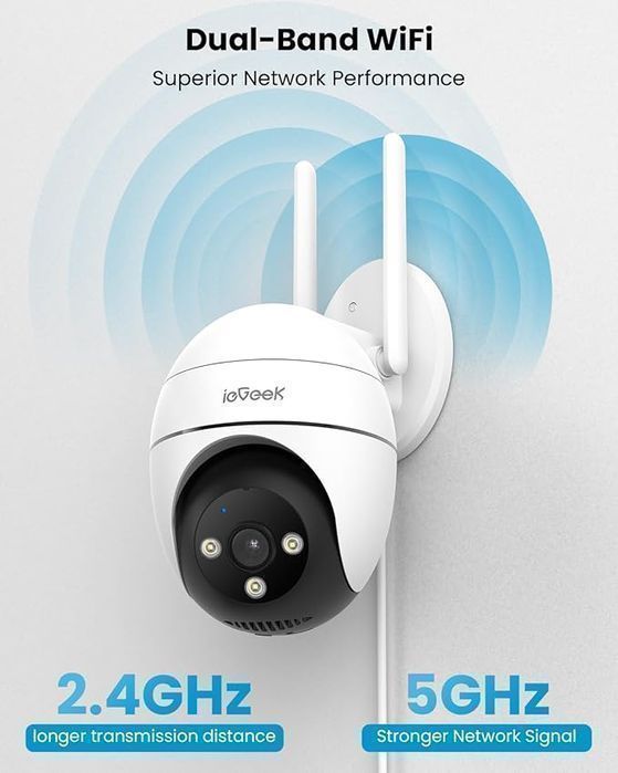 Iegeek 2.4G/5Ghz Ptz Zestaw 2Szt. Zewnętrzna, Kamera Cctv 2K