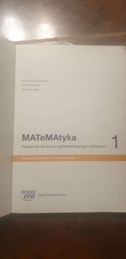 Matematyka zakres podstawowy i rozszerzony kl.1