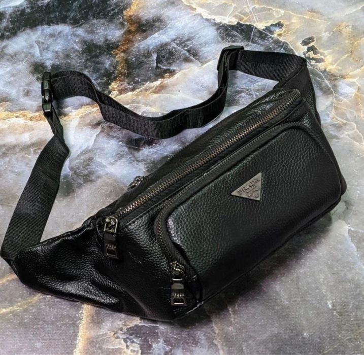 Сумка кожаная бананка кожаная сумка нагрудная сумка мужская бананка PP