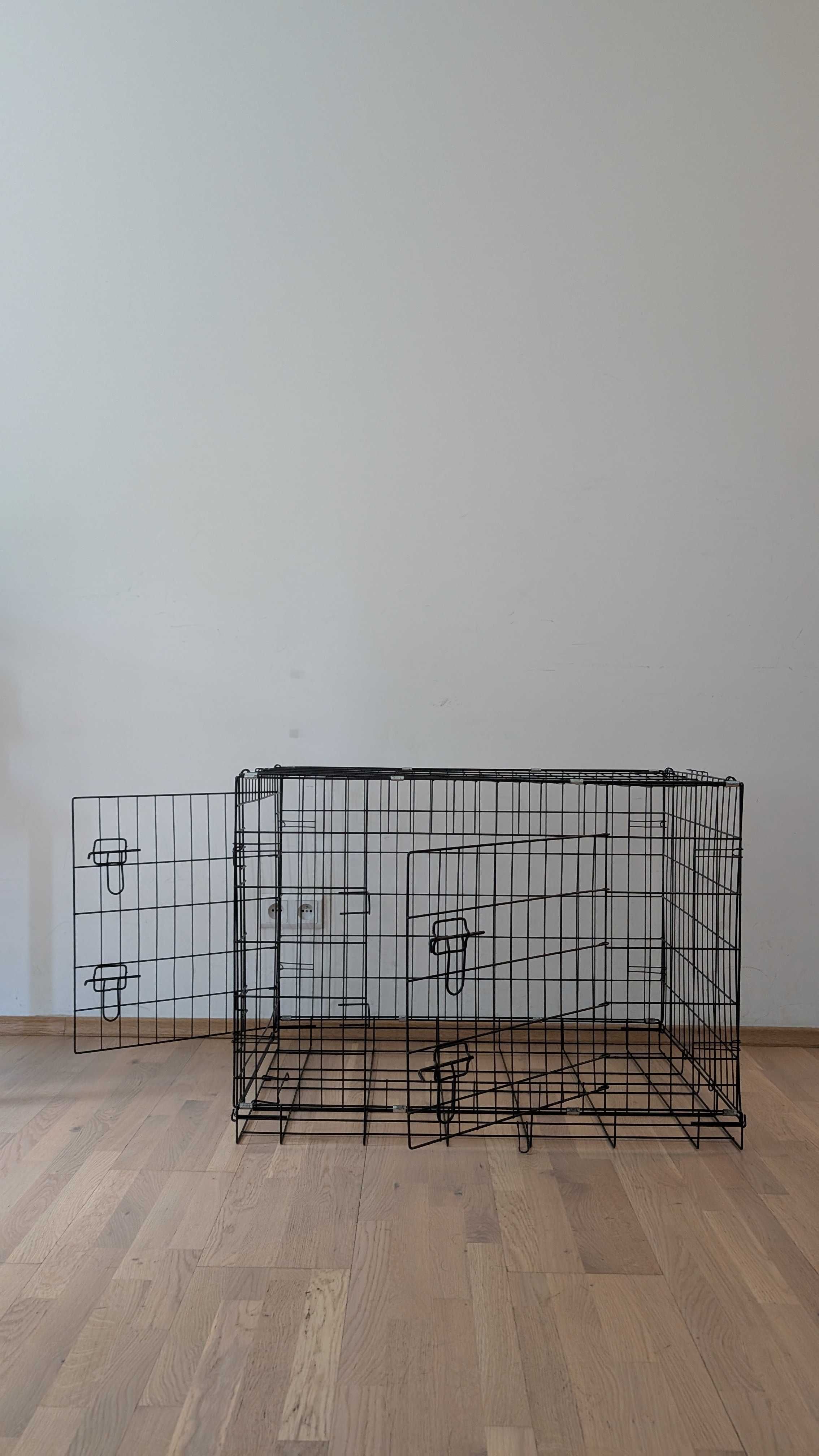 Zestaw Metalowa Klatka dla Psa XL (91x62x65cm) + MATERAC + POKROWIEC
