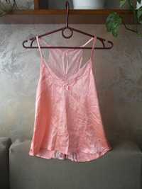 Różowa Satynowa bluzka do spania pidżama S amisu