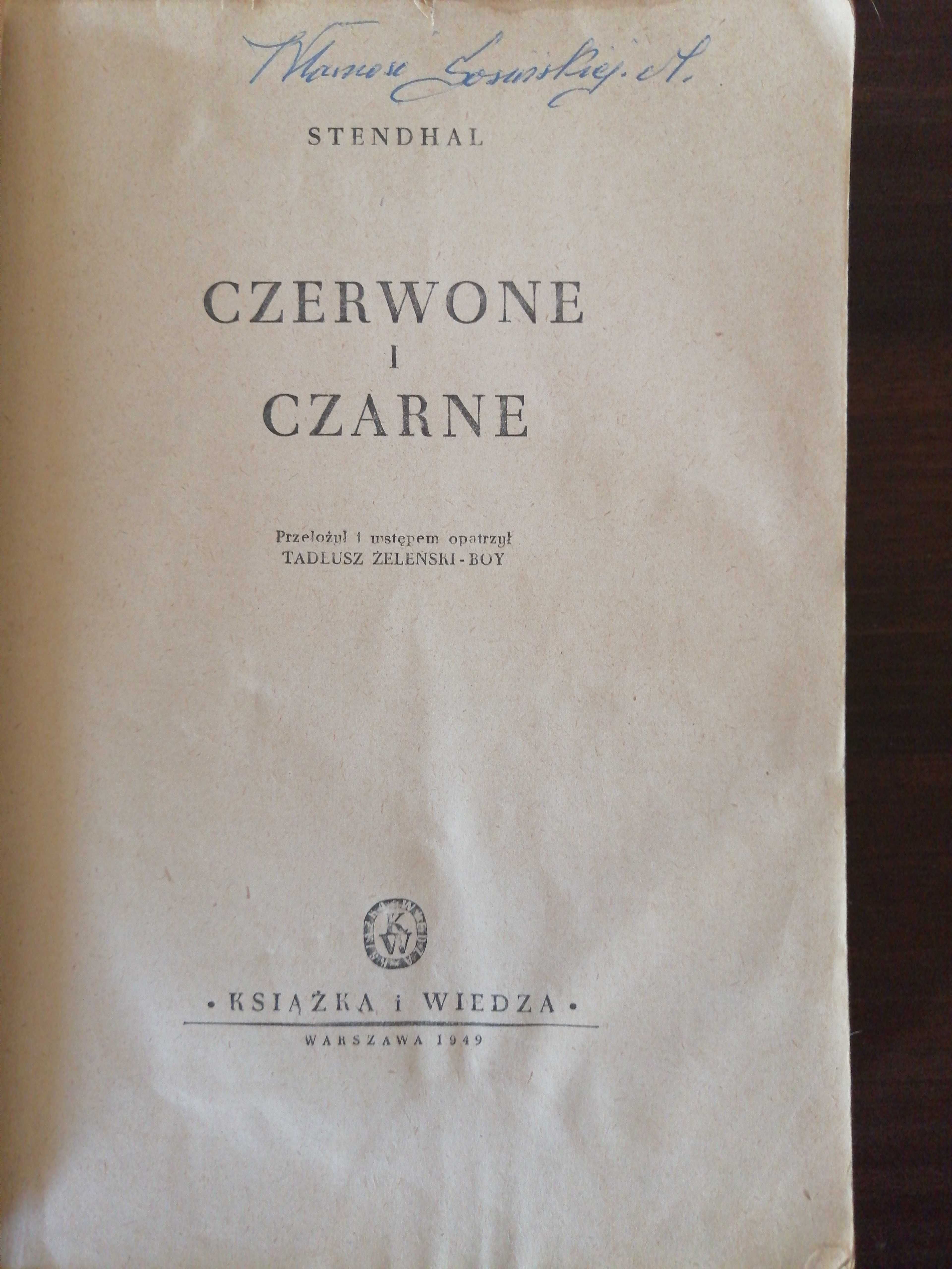 Czerwone i czarne Stendhal 1949r