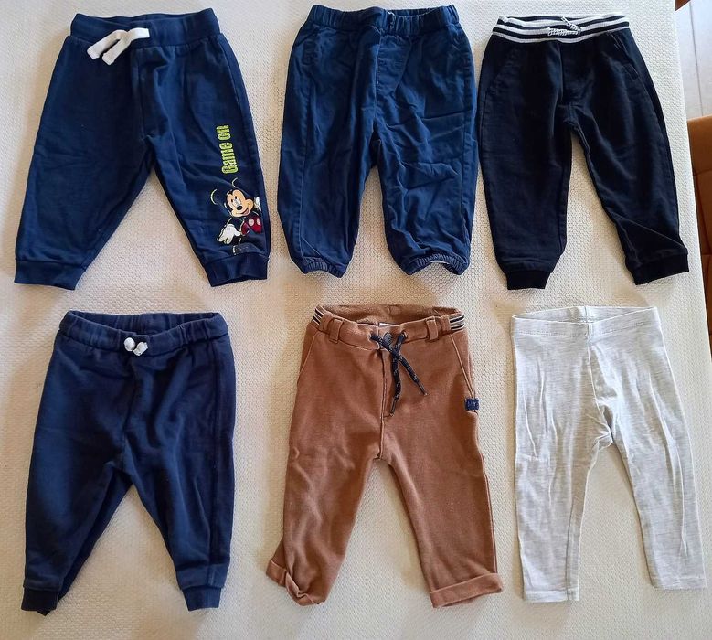 14 calças menino 9 a 12 meses