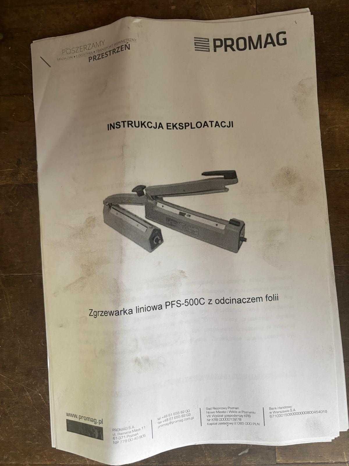 Zgrzewarka liniowa PROMAG umożliwia zgrzewanie worków z folii