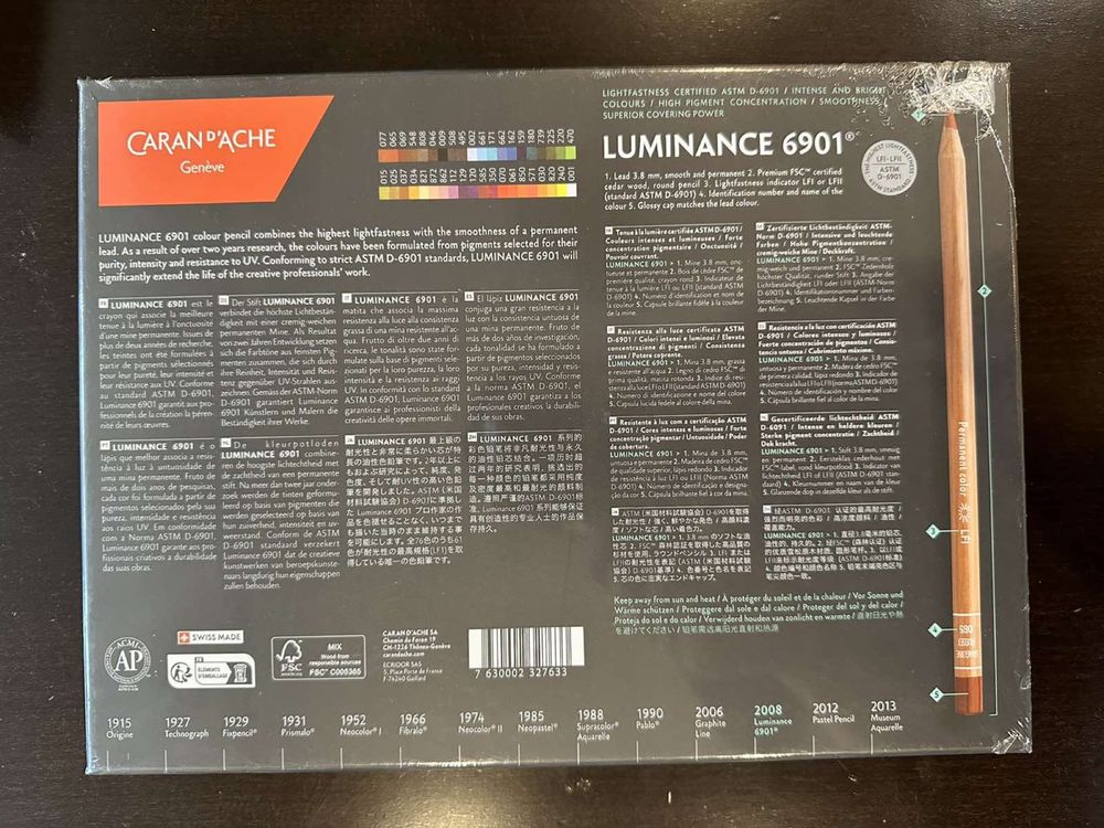 Набор водостойких карандашей Luminance 6901 Carand’ache 40щт