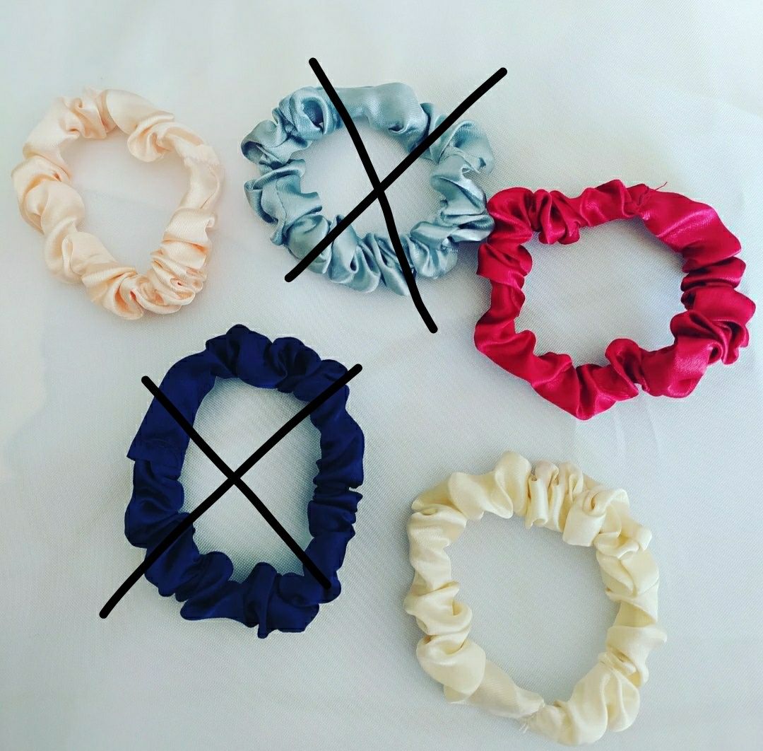 Scrunchies em cetim