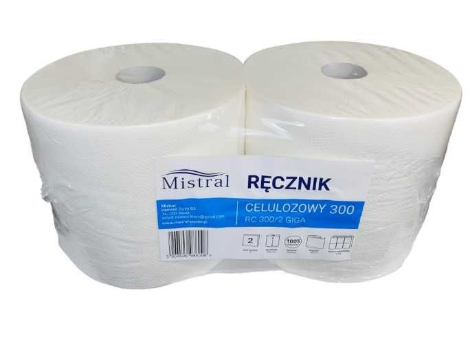 600mb Ręcznika papierowego! Opakowanie 2x300m! MEGA ROLKI!!