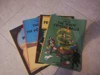 4 Livros The Adventures of Tintin - Edição em Inglês