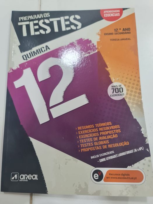 Caderno de exercícios preparação para teste de Química 12° Ano