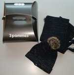 Gorro e cachecol 3 pommes, collant com brilhantes Calzedonia - NOVO