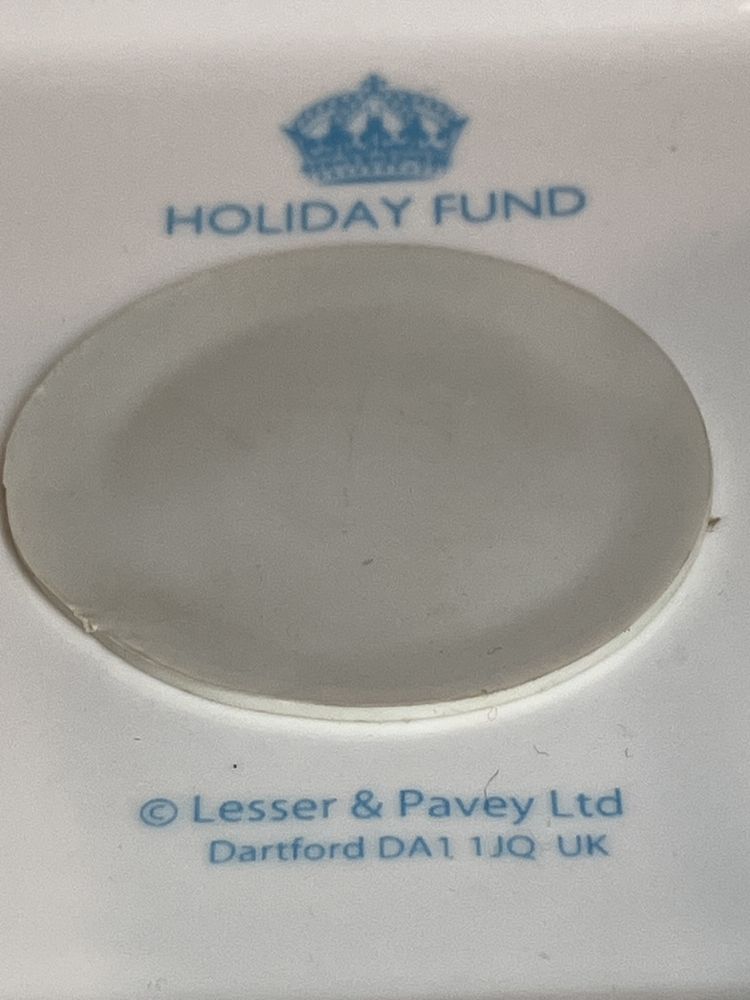 ceramiczna skarbonka „na wakacje” LESSER & PAVEY holiday fund