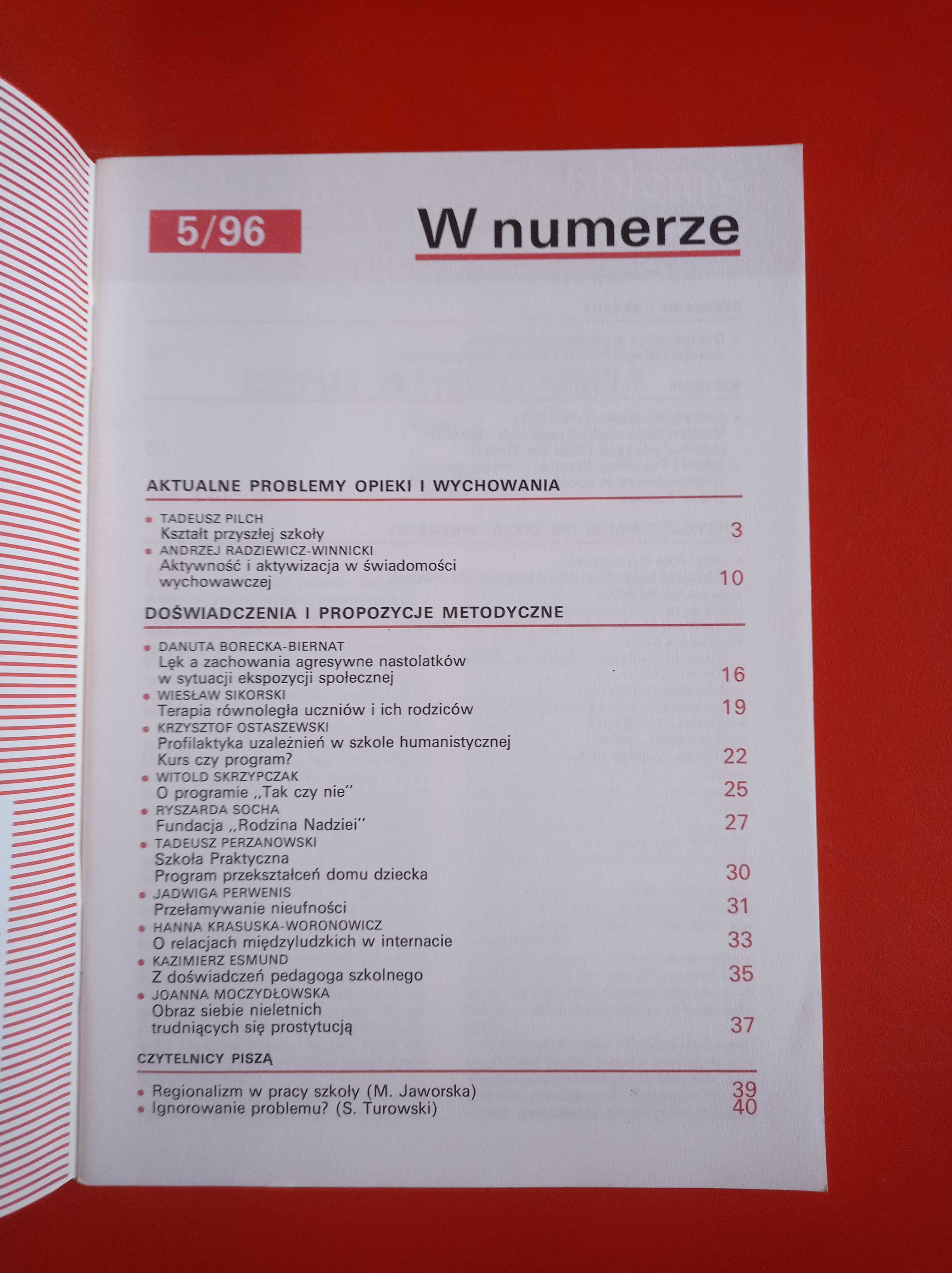 Problemy opiekuńczo-wychowawcze, nr 5/1996, maj 1996