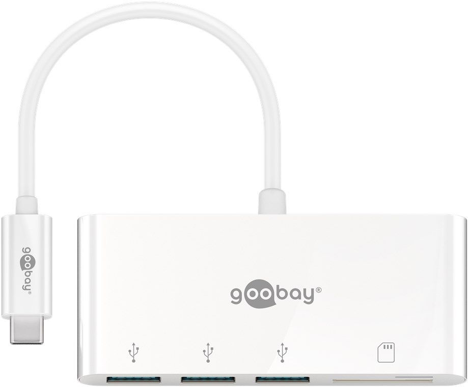 HUB USB-C Adapter 3x USB-A 3.0 SD/MMC microSD MacBook Pro / Smartfony