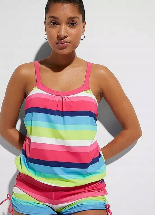 B.P.C top tankini kolorowy w paski r.40