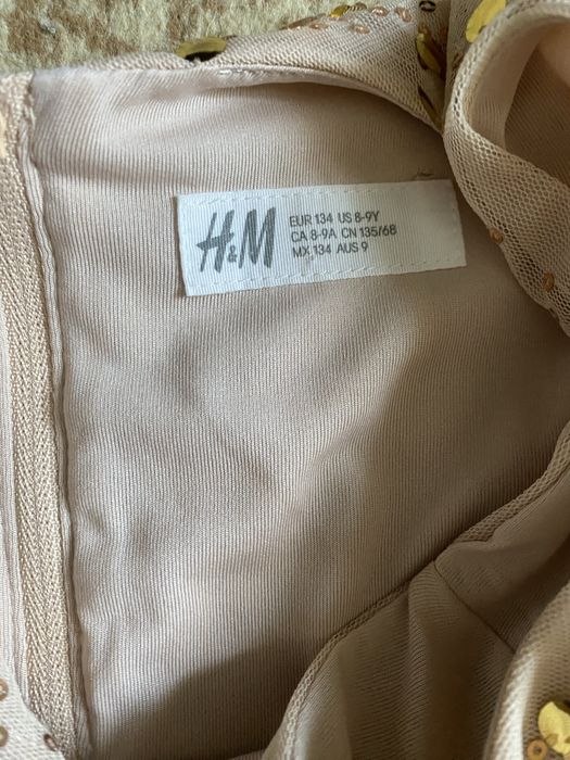 Сукні святкові 8-9 років блискуча пишна  рожева H&M блакитна Zironka