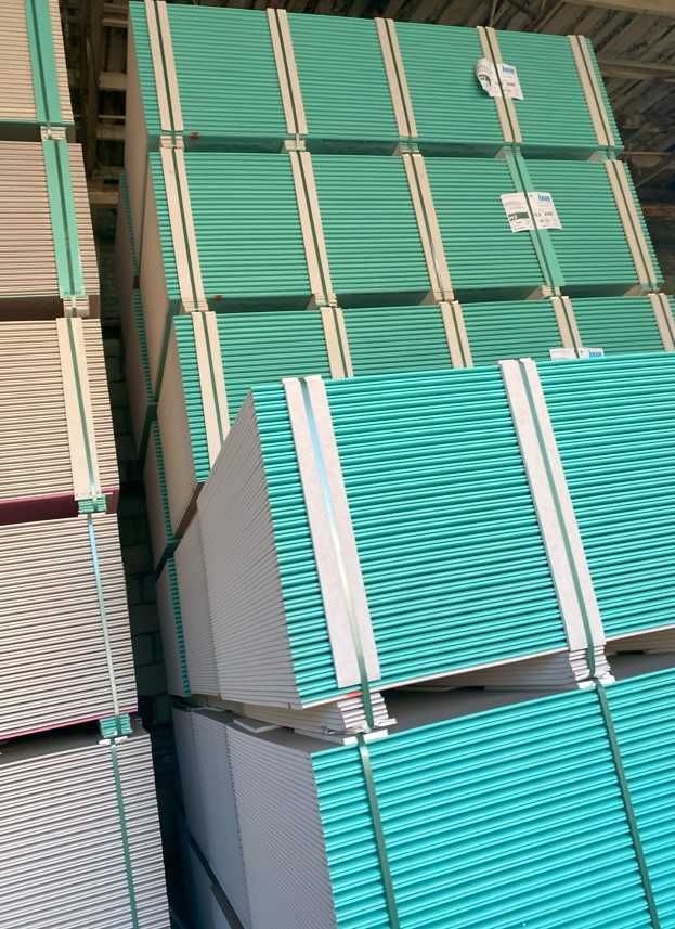 В наявності  гіпсокартон KNAUF / RIGIPS /NIDA HYDRO/ гипсокартон ! ГКП