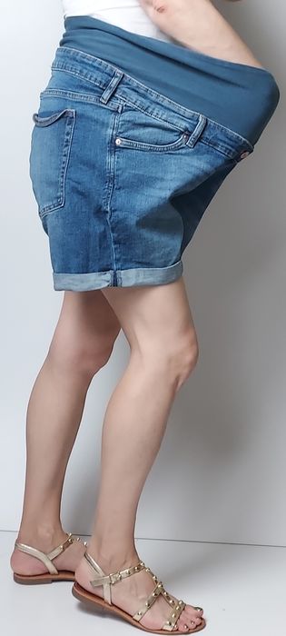 H&M MAMA_jeansowe ciążowe spodenki Plus size_48-50 ( 4XL-5XL )