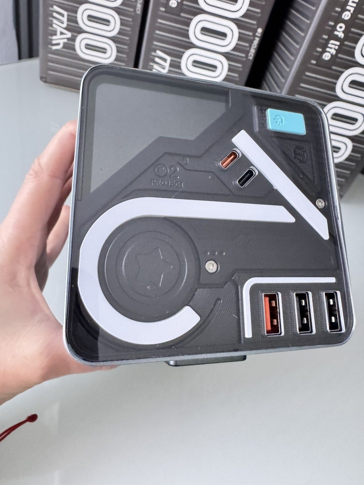 Power Bank O2 Project PRO 80000mAh 100W+QC3.0+кабель