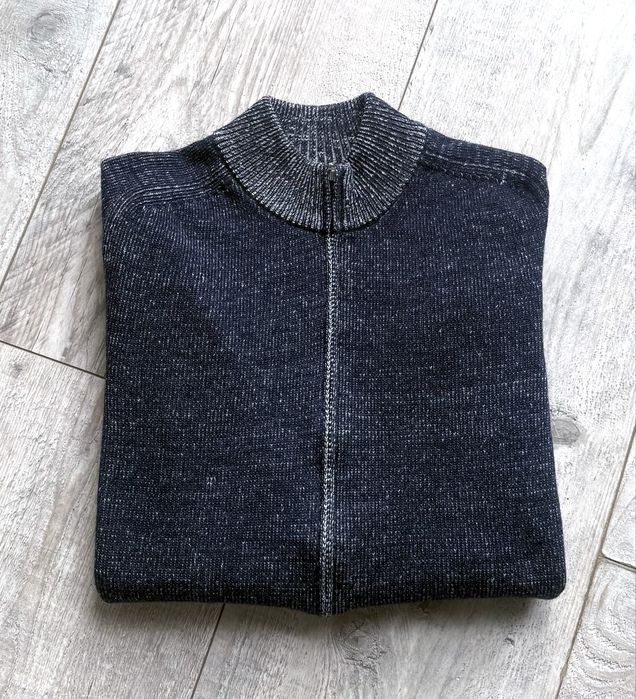 MTL piękny męski rozpinany sweter melanż rozmiar-XL