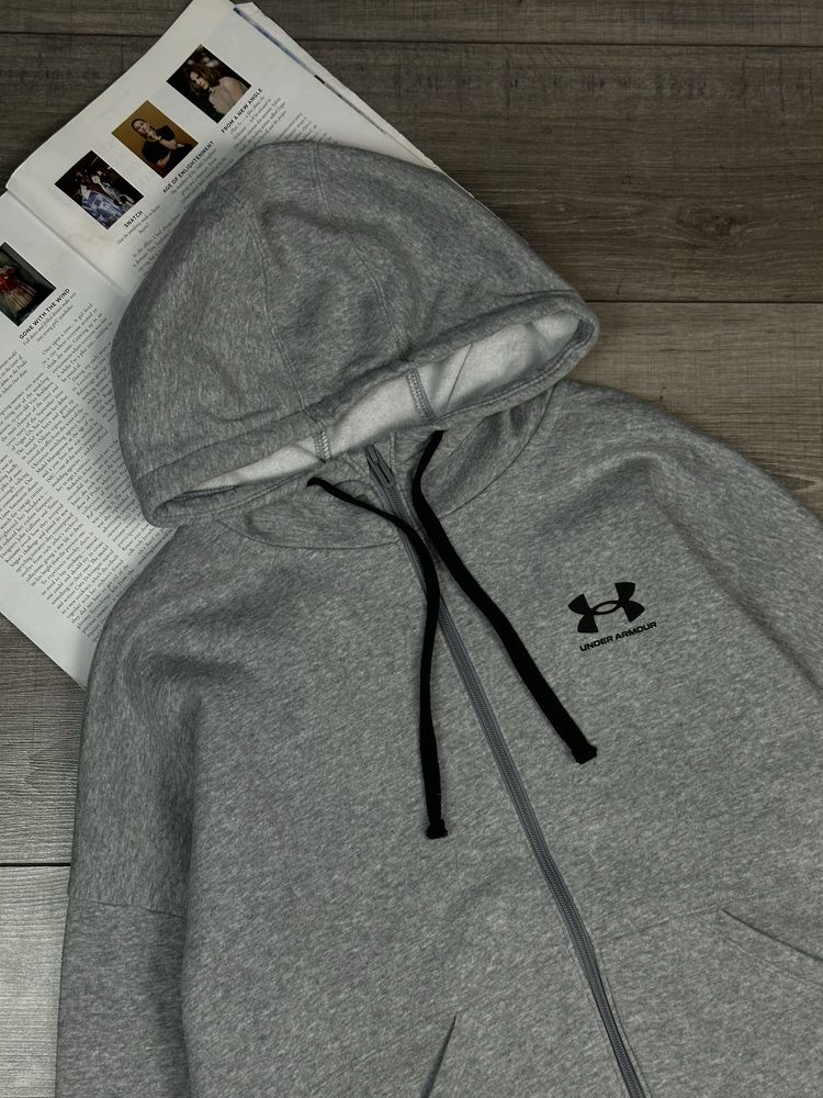 Оригінальне худі under armour  rival fleece fz hoodie-gry  1356400