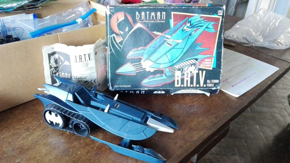 Batman action figure e veiculo anos 90