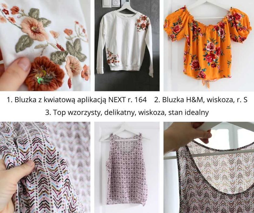 ZESTAW paka ubrań r. 164 34 S H&M Zara Mohito Next do szkoły JESIEŃ