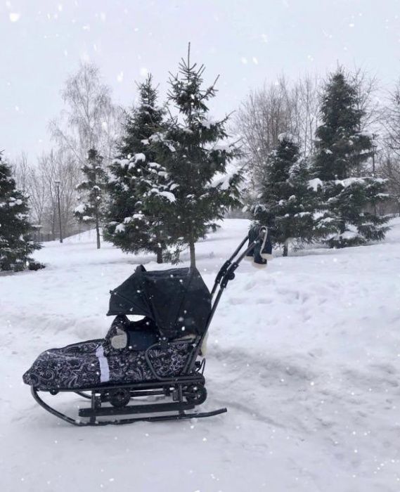 Санки сани з колесами Prampol Delux 7в1 Польща!