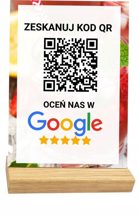 Tabliczka Statuetka stand zbieranie opinii oceń nas kod qr wzór 3