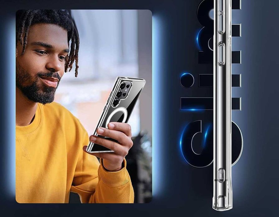 Bestcellcas etui magsafe Samsung Galaxy S24 Ultra 2szt szkło TWARDE