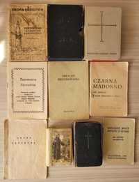 Zestaw 9 starych książeczek do nabożeństwa, śpiewników i broszur relig