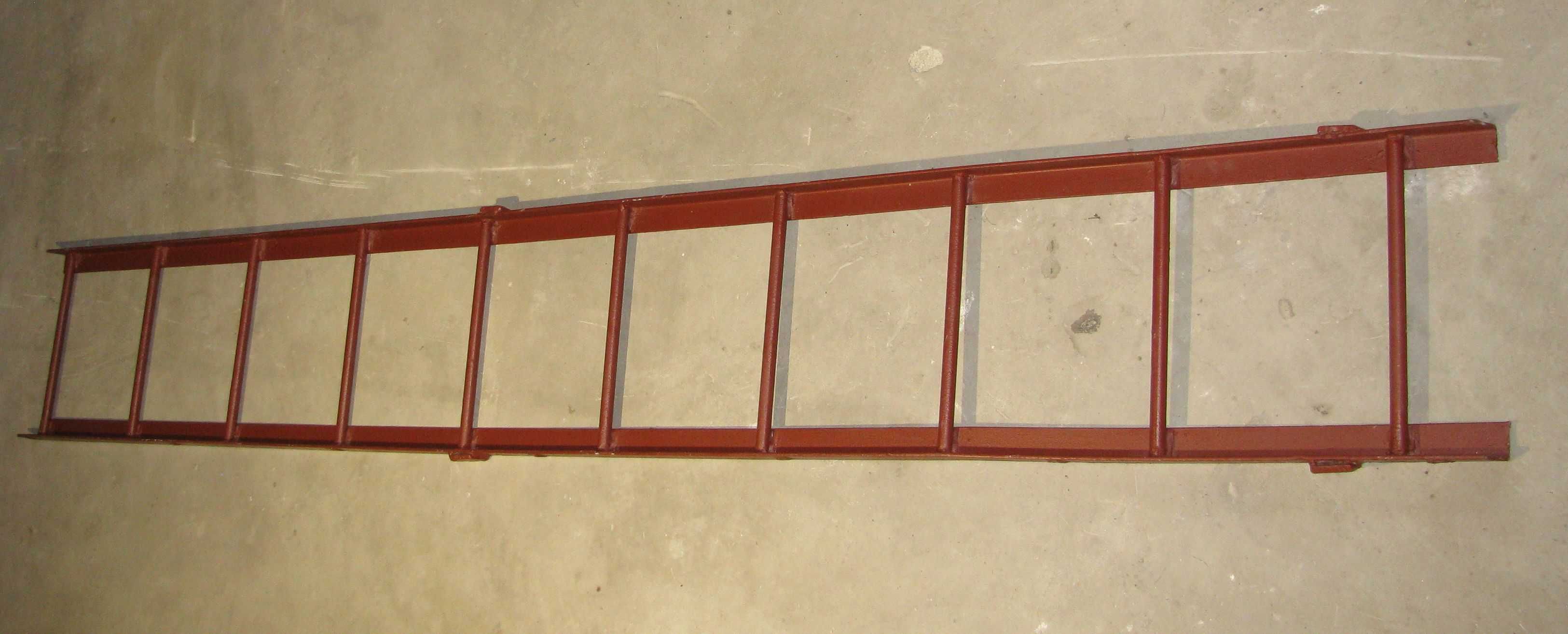 Drabina szybowa przystawna stalowa 10 szczebli 2,8 m 286cm przyścienna