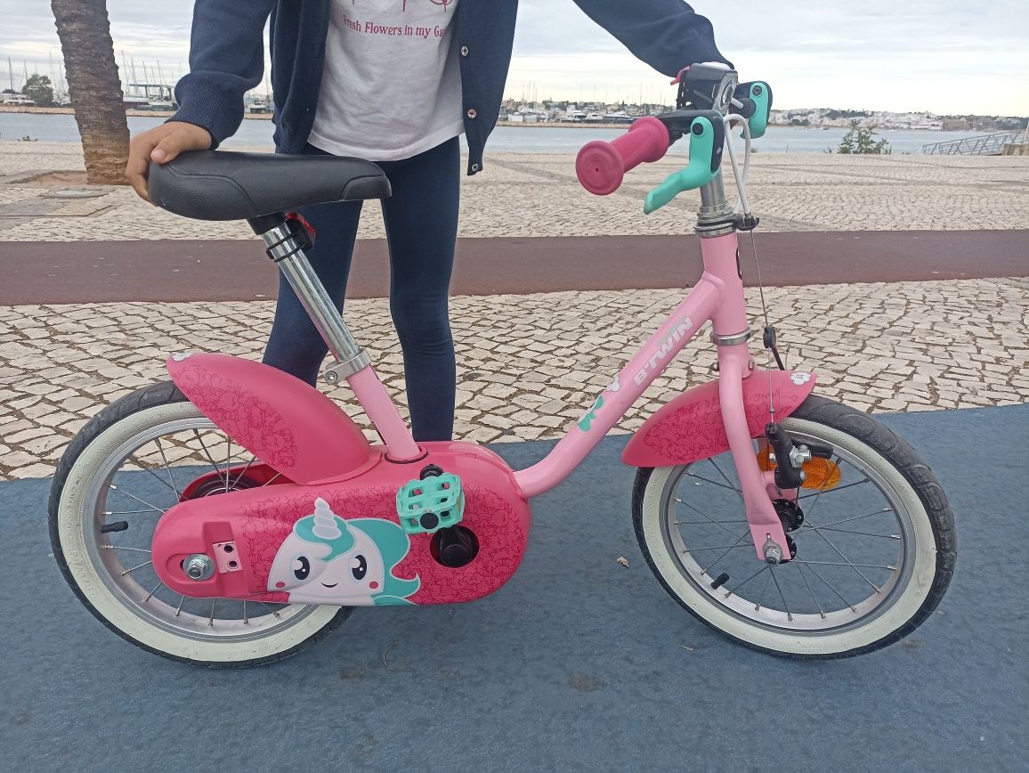 Bicicleta criança roda 14 " com rodinhas