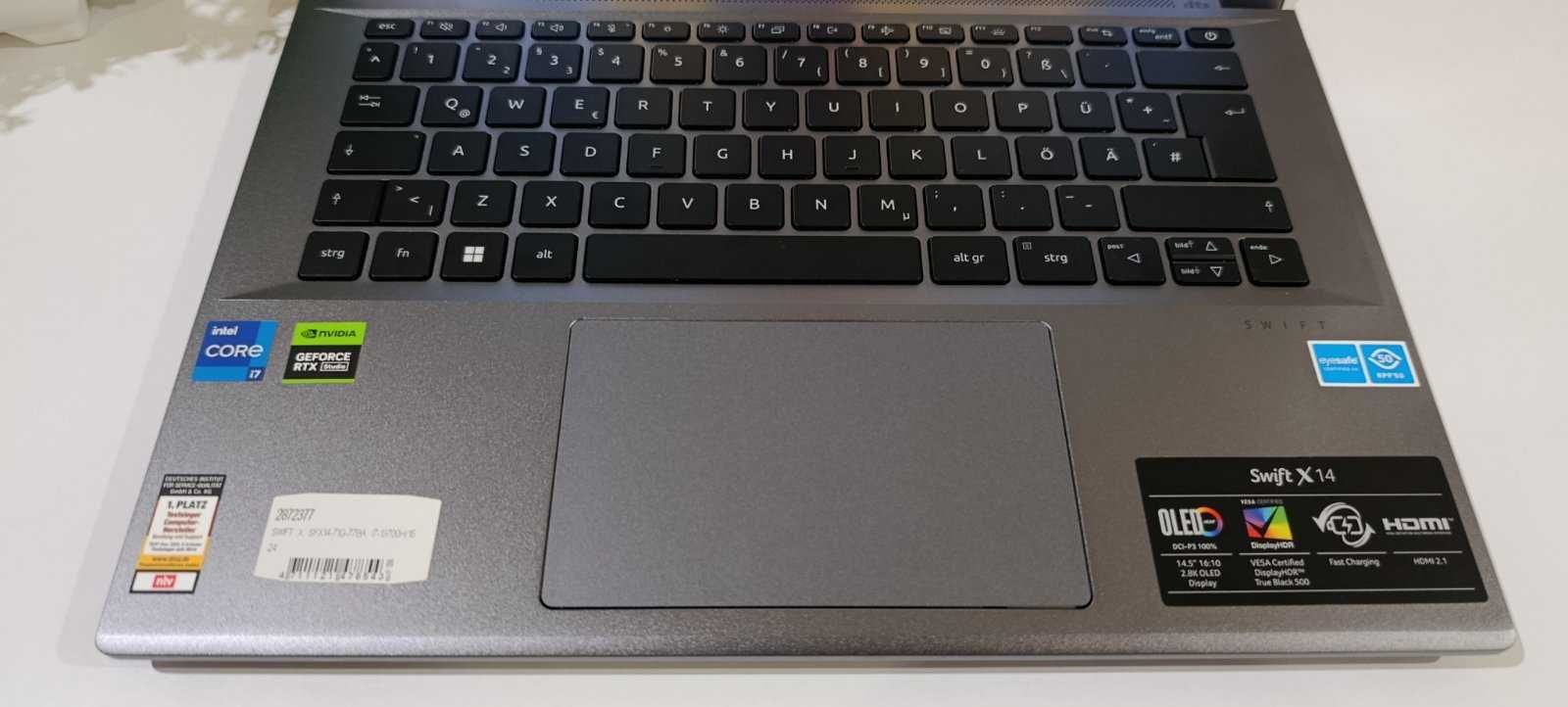 3K OLED WQXGA/i7 13700h/RTX 4050 6gb - Acer Swift X
(SFX14-71G-77BA)