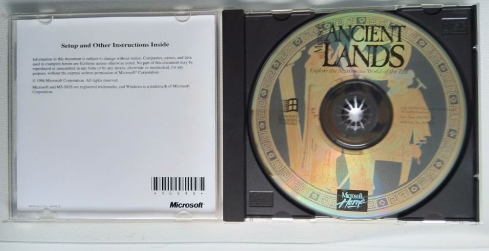 CD Rom - Microsoft Ancient Lands – Viagem a terras ancestrais