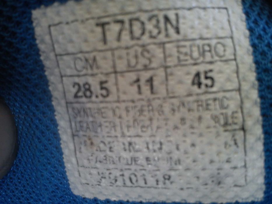 asics 45/28 granatowe z pomarańczowym super stan running