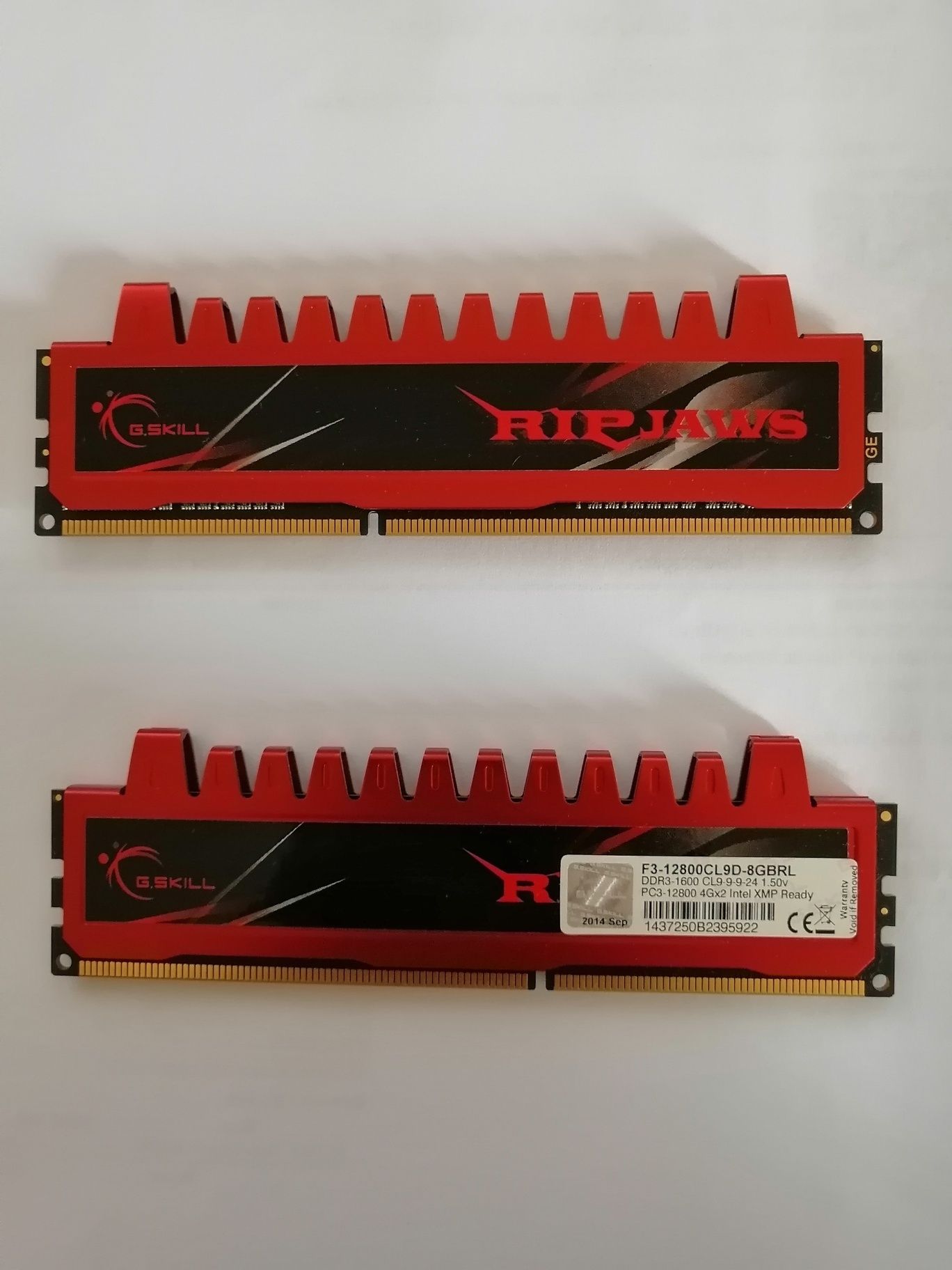 Memória ram Ddr3 1600 4Gx2 CL9 G. SKILL RIPJAWS