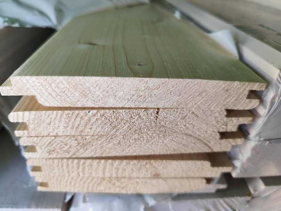 Podbitka, Elewacja, Deska 19x146 Profil Softline, Faza świerk